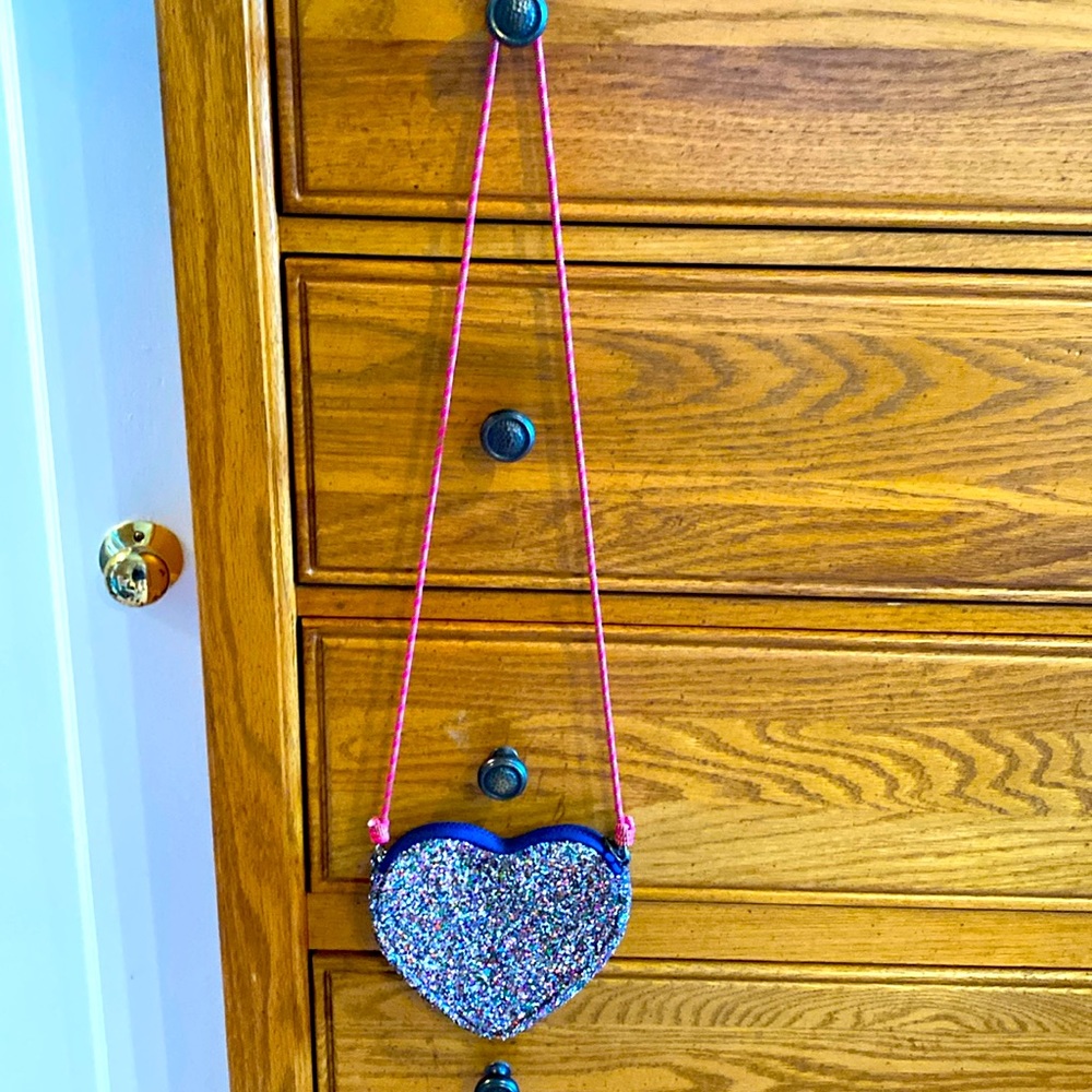 J.Crew Glitter Heart Bag